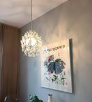 Stor asiatiskt tavla med dyr Inramad ram