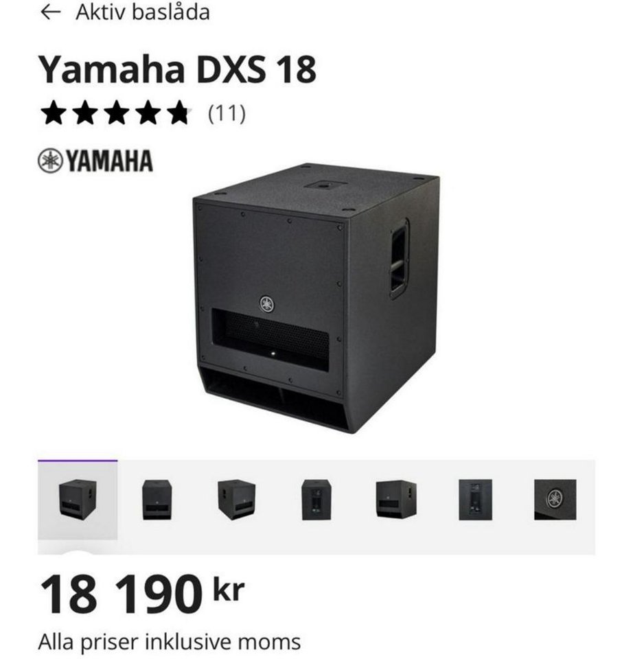 PA sub Yamaha DXS18 136 db SP...