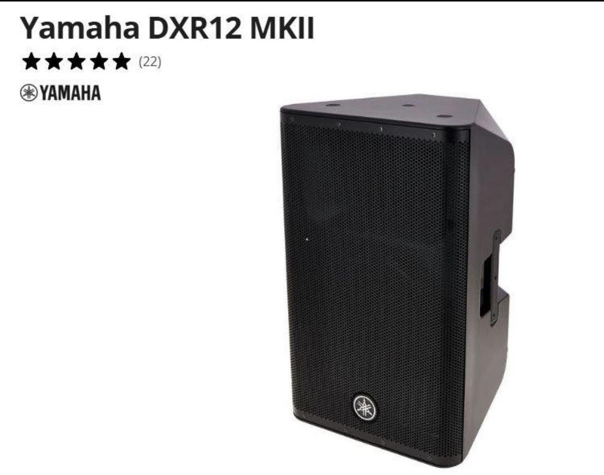 PA 2 st Yamaha DXR12 MKII & S...