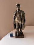 Sovjetunionen. Vintage Lenin Byst i metal. Rysk. Russia CCCP