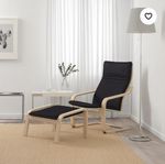 IKEA Fåtölj + Fotpall – Serie "Poäng" – Paketpris 700