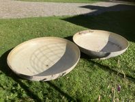 Två stora blomlådor i glasfiber