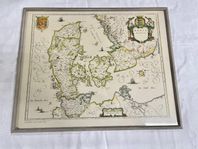 tavla Johannes Janssonius, karta över Danmark