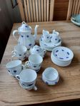 blå blomm kaffeservis 