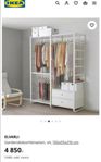 Hylla, kläd förvaring, öppen garderob från Ikea