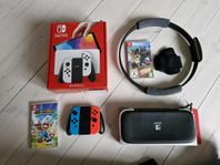 Nintendo Switch OLED med spel och tillbehör