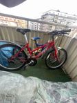 röd cykel 