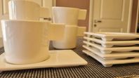 5 st vita kaffekoppar från Mio 