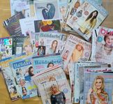 Ca 100 sticktidningar, mönster och böcker