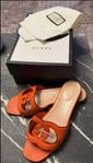 Äkta Gucci orange sandaler storlek 39