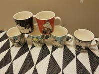 Nya Mumin muggar med etikett, 500kr/st