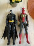 Batman och Spidermandockor