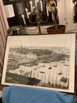 inramat foto av Gamla stan och Slussen i Stockholm