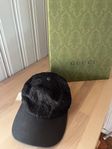  Keps Gucci Black GG Embroidered Cotton Lace Baseball Cap