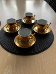 kaffe koppar med fat 