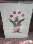 LASSE ÅBERG. Clown, litografi