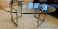 Soffbord i glas och metall Italiensk design