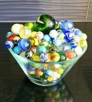 150 st. spelkulor i glas MIX