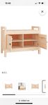 Skobänk 80x40x60 cm massiv furu