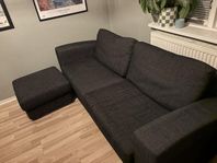 soffa med sittpuff - bortskänkes vid upphämtning