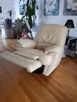 Recliner läderfåtölj i hög kvalité, made in Finland,