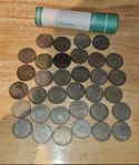 34 st 1 Kronor från 1954 med 40% Silver.