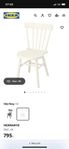 Vit stol Norraryd från ikea