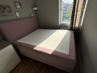 Kontinental säng 160, rosa, Ikea