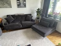 sammet soffan 