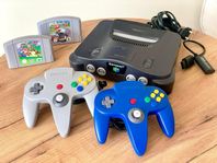 Nintendo 64 HDMI + 2 Handkontroller + Mario Kart & Mario 64