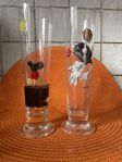 8 st Lasse Åberg ölglas med olika motiv