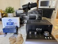 Shure SM7B + Cloudlifter + audient iD14 MKII