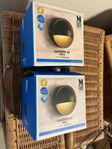 nya 2 st VÄGGLAMPA MARKSLÖJD GARDEN 24 SVART