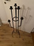 Svart ljusstake i smide för 5 ljus