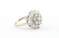 Ring 18K vitguld med briljantslipade diamanter، 3,04 ctv