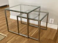 Satsbord i chrome  och glas