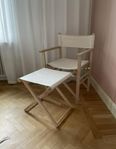 Regissörstol/däckstol samt hopfäll pall, beige