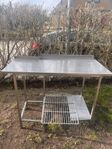 Rostfritt arbetsbord / Grillbord – 127x65x90 cm