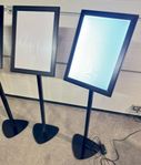 2 st Menyställ - Infoskylt A3 LED-Belysning