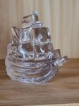 Vintage glaskonst Skepp 