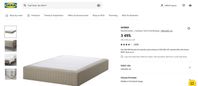 Skårer Resårbotten Ikea 140x200