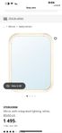 Sminkbord ،ALEX ، Mirror with integrated lighting, white
