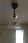 fin glastaklampa inklusive glödlampa 
