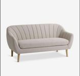 Soffa EGEDAL 2,5-sits beige tyg/ekfärgad