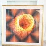 Vasarely äldre tavla, färgserigrafi signerad