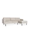 SANDHAMN Divansoffa Höger Beige + fotpall