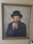 Konstverk av Signe Hedenius - man i hatt