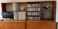 Teakhylla för vinyl och CD, 50-tal