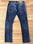 Nudie Grim Tim Dry Selvedge jeans, storlek W31 L34