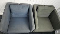 Ikea Ekerö Fåtölj 1 grå och 1 grön pris för båda